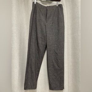 Zara drak gray plaid straight business casual Pants